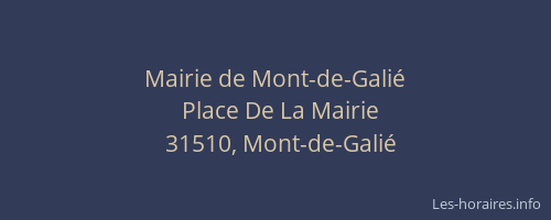 Mairie de Mont-de-Galié