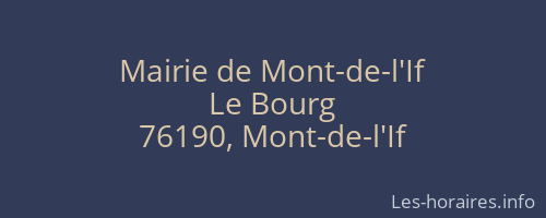Mairie de Mont-de-l'If