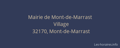 Mairie de Mont-de-Marrast