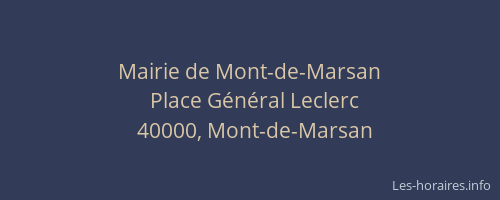 Mairie de Mont-de-Marsan