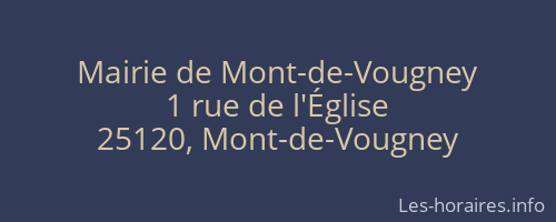 Mairie de Mont-de-Vougney