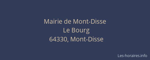 Mairie de Mont-Disse