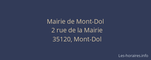 Mairie de Mont-Dol