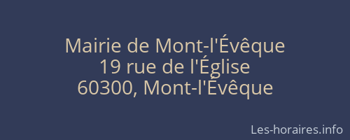 Mairie de Mont-l'Évêque