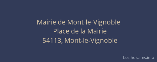 Mairie de Mont-le-Vignoble