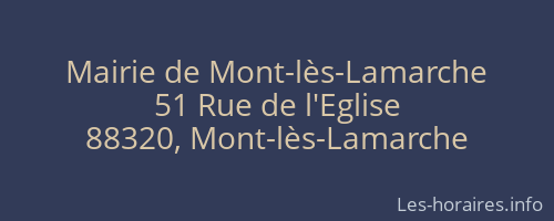 Mairie de Mont-lès-Lamarche