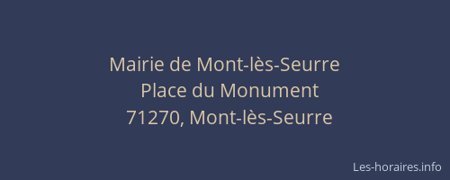 Mairie de Mont-lès-Seurre
