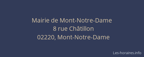 Mairie de Mont-Notre-Dame