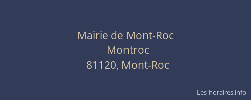 Mairie de Mont-Roc