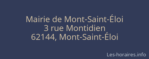 Mairie de Mont-Saint-Éloi
