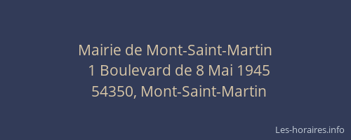 Mairie de Mont-Saint-Martin