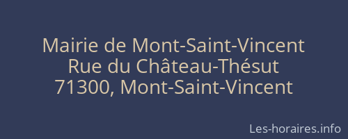 Mairie de Mont-Saint-Vincent