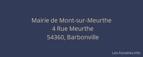 Mairie de Mont-sur-Meurthe