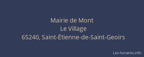 Mairie de Mont
