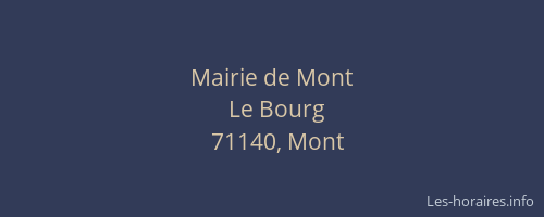 Mairie de Mont