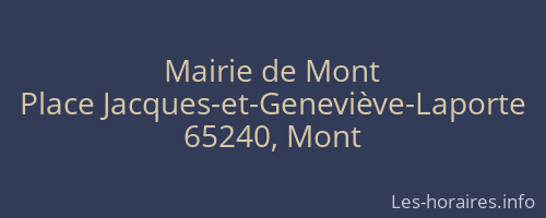 Mairie de Mont