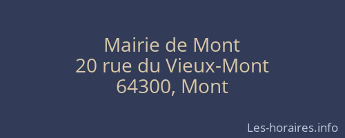 Mairie de Mont