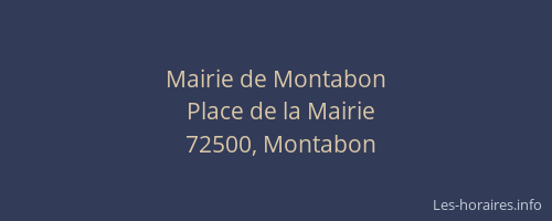 Mairie de Montabon