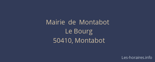 Mairie  de  Montabot