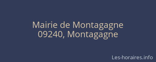 Mairie de Montagagne