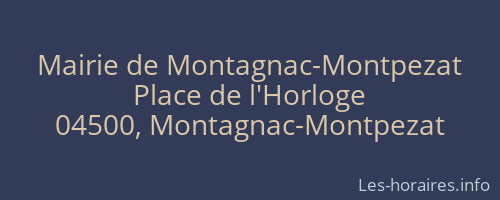Mairie de Montagnac-Montpezat