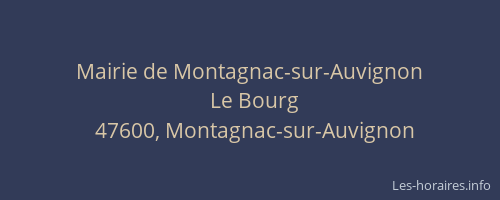 Mairie de Montagnac-sur-Auvignon