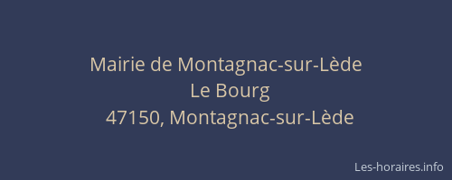 Mairie de Montagnac-sur-Lède