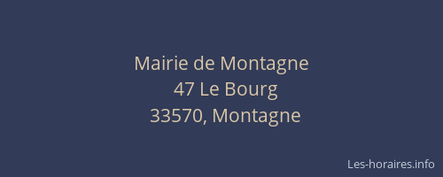 Mairie de Montagne