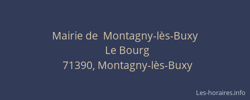 Mairie de  Montagny-lès-Buxy
