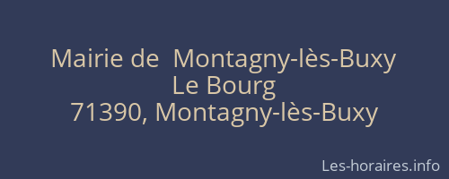 Mairie de  Montagny-lès-Buxy