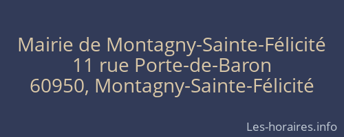 Mairie de Montagny-Sainte-Félicité