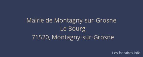 Mairie de Montagny-sur-Grosne