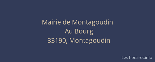 Mairie de Montagoudin