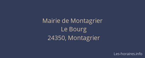 Mairie de Montagrier