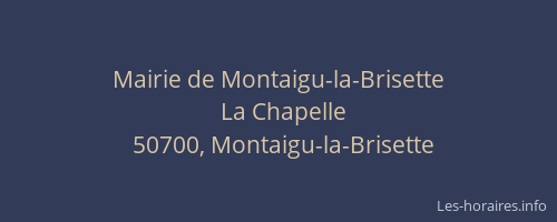 Mairie de Montaigu-la-Brisette