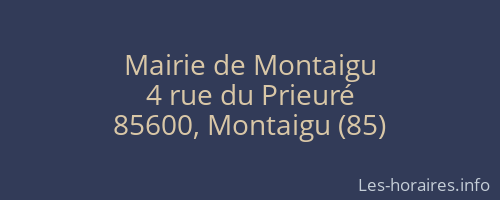 Mairie de Montaigu