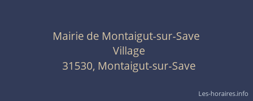 Mairie de Montaigut-sur-Save