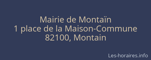Mairie de Montaïn