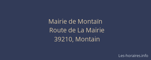 Mairie de Monta&iuml;n