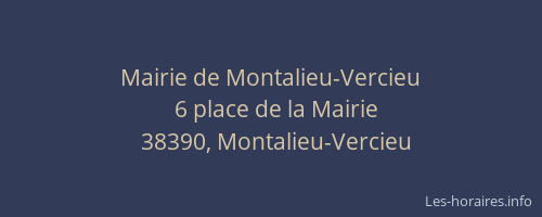 Mairie de Montalieu-Vercieu