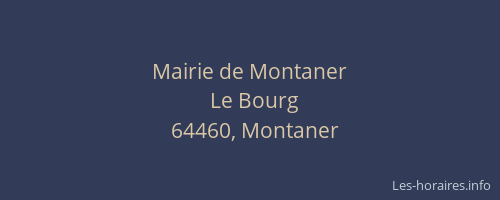 Mairie de Montaner