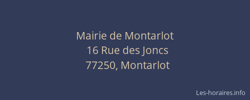 Mairie de Montarlot