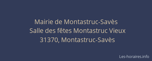Mairie de Montastruc-Savès