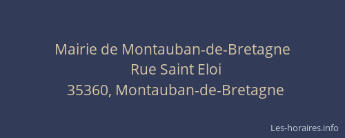 Mairie de Montauban-de-Bretagne