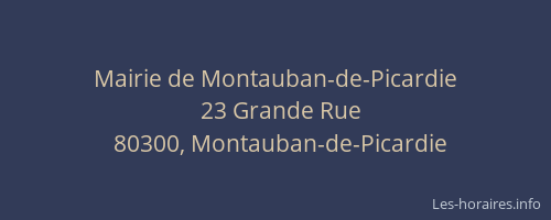 Mairie de Montauban-de-Picardie