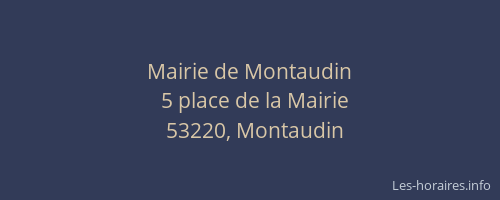 Mairie de Montaudin