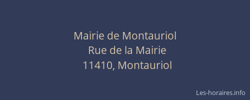 Mairie de Montauriol