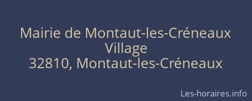 Mairie de Montaut-les-Créneaux