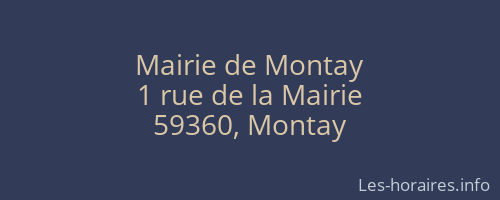 Mairie de Montay