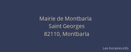 Mairie de Montbarla